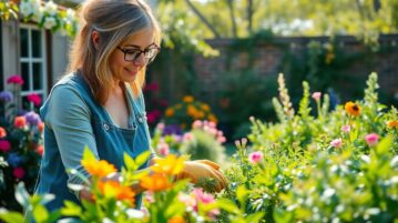 femme entretien jardin