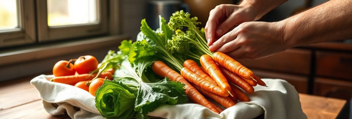Il conserve ses légumes 2 fois plus longtemps grâce à ce geste simple oublié de nos grands-parents