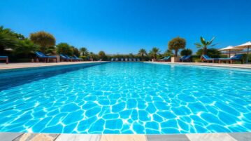 Piscine avec eau transparente