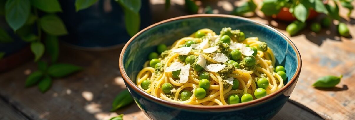 Recette de pâtes froides au pesto et petits pois : un délice estival prêt en 20 minutes