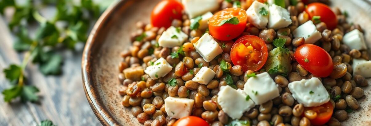 Salade de lentilles au chèvre frais : l'accord parfait entre gourmandise et légèreté