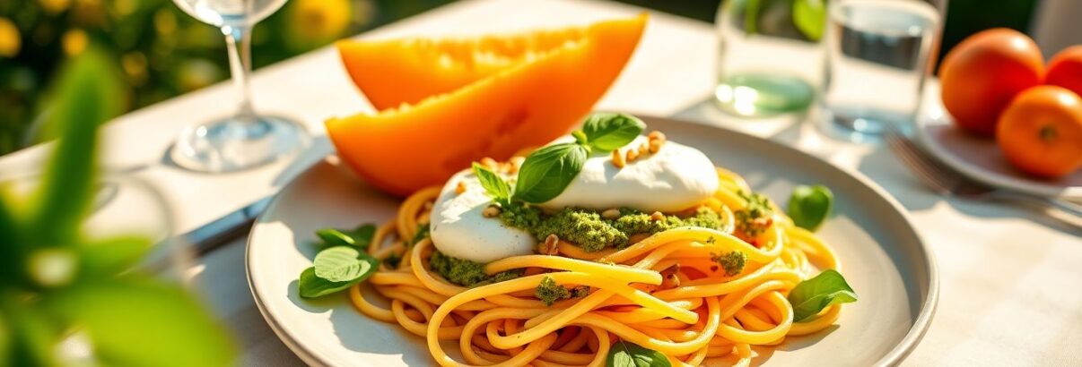 Tagliatelles de melon, burrata et pesto : l'entrée fraîche qui va faire sensation à votre table cet été