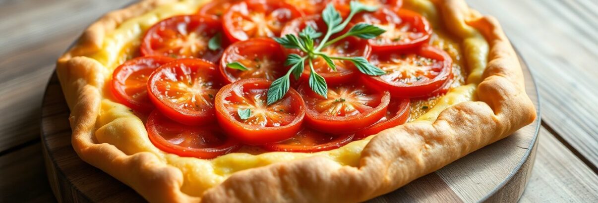 Tarte fine aux tomates, moutarde et herbes de Provence : la recette estivale qui fait sensation