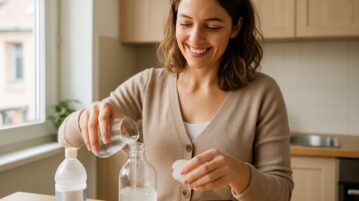 Elle fait son produit lave-vitre maison avec 2 ingrédients : aussi efficace, 10 fois moins cher