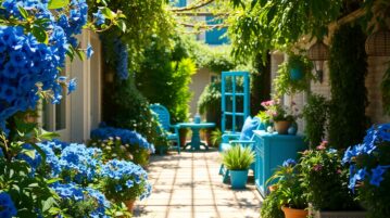 Le secret du bleu : comment cette couleur unique rafraîchit votre jardin par forte chaleur
