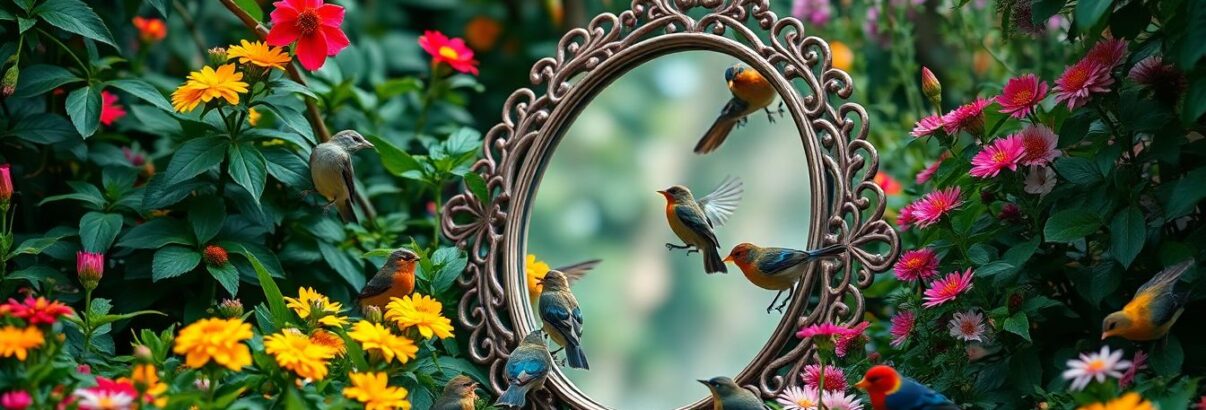 Miroir au jardin : l'accessoire déco qui divise les oiseaux