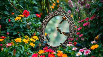 Miroir au jardin : l'accessoire déco qui divise les oiseaux