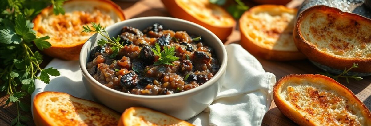 Caviar d'aubergines au citron confit et pain grillé : la recette méditerranéenne qui transforme vos apéritifs