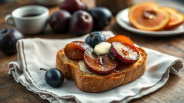 Tartine aux prunes caramélisées et beurre salé : la recette gourmande qui transforme votre petit-déjeuner
