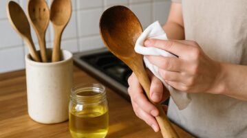 Vos ustensiles en bois s'abîment trop vite et sentent mauvais ? La solution : ce geste simple qui les protège et les fait durer !