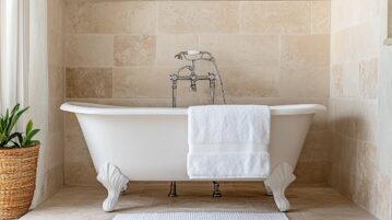 Travertin en salle de bain