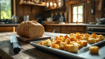 Pain rassis ? Voici la meilleure recette de croûtons maison au four