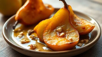 La poire rôtie : ce dessert fondant qui transforme un simple fruit en pur délice