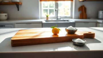 Seulement 2 ingrédients : l'astuce magique qui élimine définitivement les germes de votre planche à découper