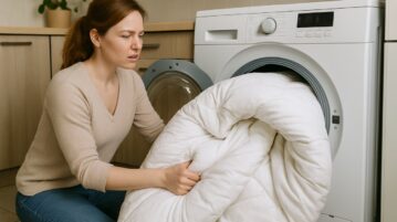 Votre couette ne rentre pas dans la machine à laver ? 5 astuces pour la nettoyer sans pressing