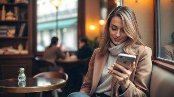 Femme qui lis sur telephone