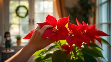 La technique ultra-simple qui fait rougir un poinsettia… même quand c'est "trop tard"