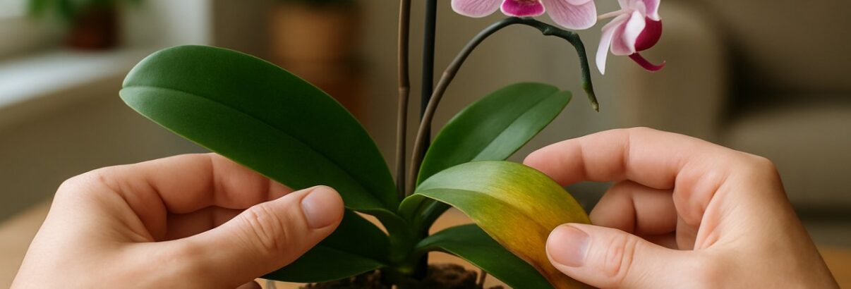 Orchidée d'intérieur : si la pointe des feuilles jaunit ou brunit, faites immédiatement ce geste précis