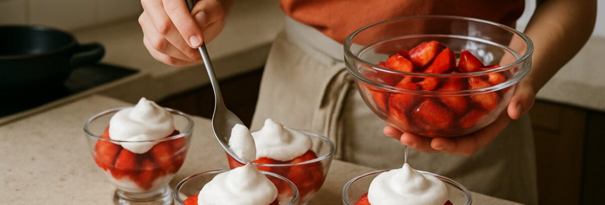 4 ingrédients, 7 minutes et des fraises de saison : j'ai servi ce dessert à mes invités et ils ont cru que j'y avais passé l'après-midi