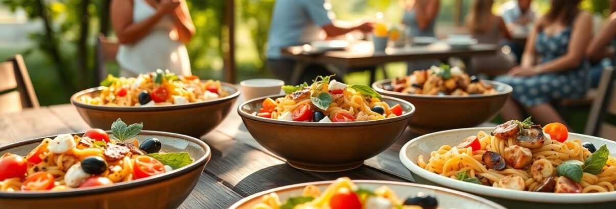 5 salades de pâtes gourmandes de nos chefs pour un BBQ d'été qui va faire parler de lui