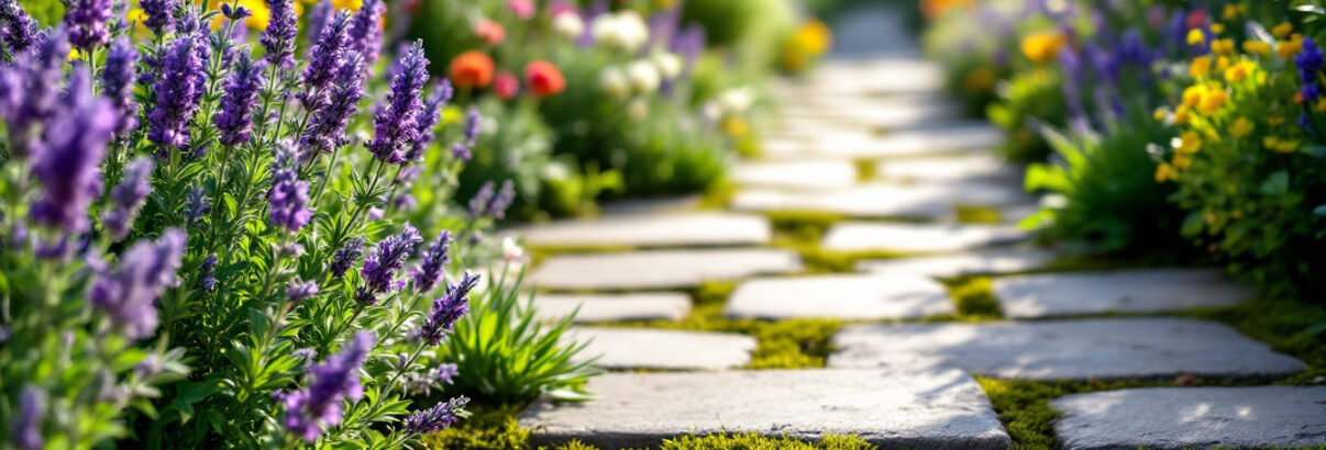 Fini le désherbage des allées en plein été : ce que les paysagistes glissent entre les pavés parfume le jardin et stoppe les mauvaises herbes