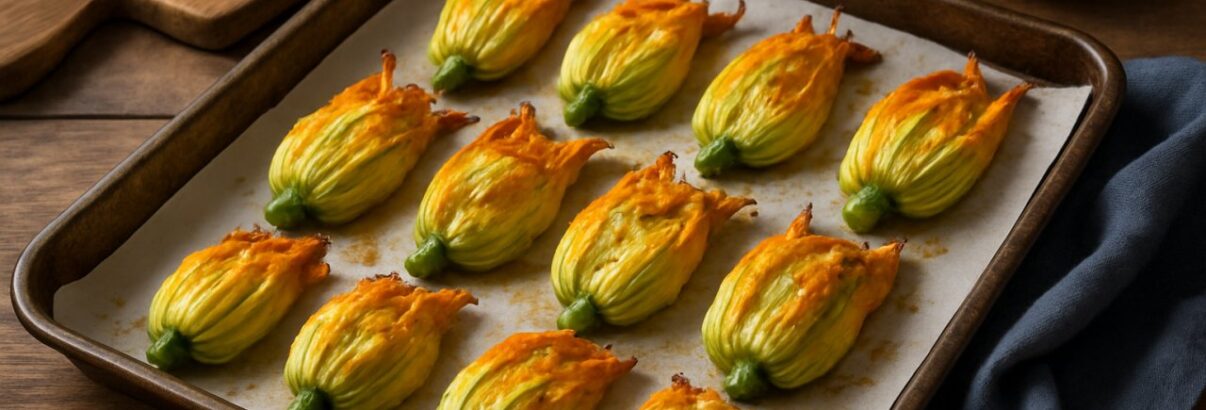 Fleurs de courgettes farcies au four : 3 versions qui font toujours l'unanimité à table