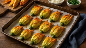 Fleurs de courgettes farcies au four : 3 versions qui font toujours l'unanimité à table