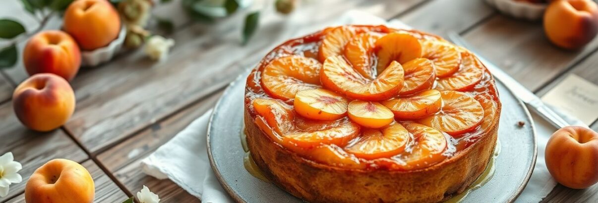 Gâteau renversé aux pêches et abricots caramélisés : le dessert d'été qui bluffera tout le monde