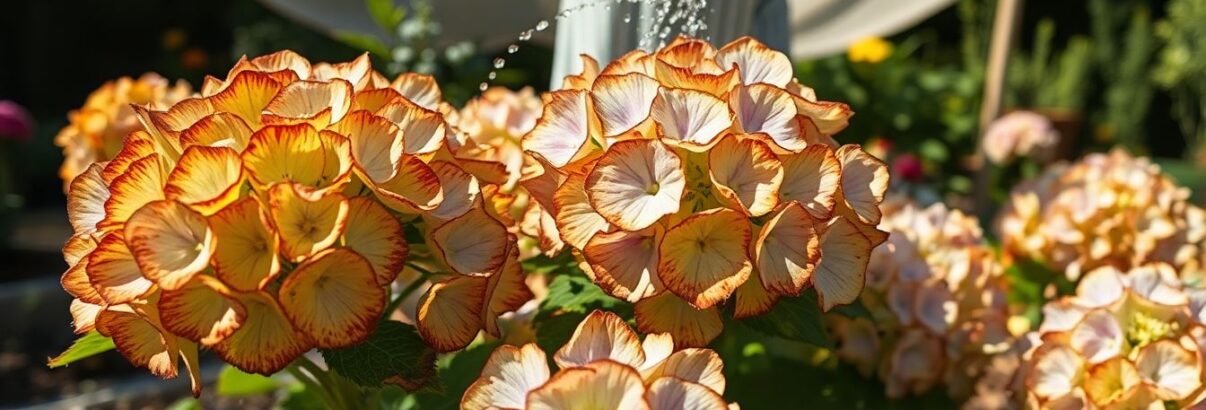 Hortensias brûlés par la canicule : arrosage, paillage et ombrage pour les sauver