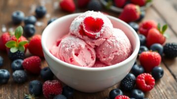 J'ai mixé du sucre glace avec des fruits rouges congelés et mes invités ont cru que je revenais du glacier