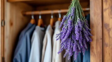 J'ai suspendu un bouquet de lavande tête en bas dans mon armoire : plus une seule mite et le linge sent la Provence toute l'année