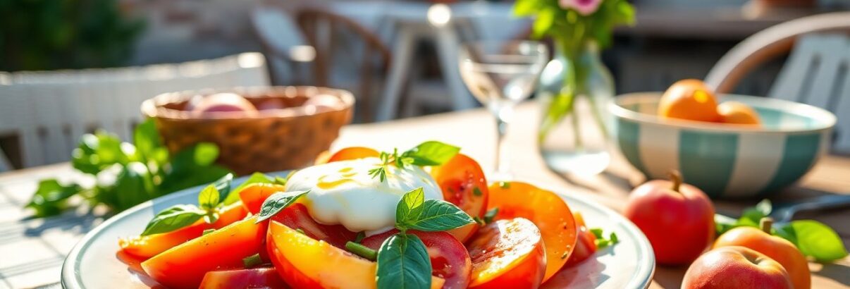 Ma voisine italienne prépare cette salade tomates-pêches-burrata chaque été : j'ai enfin compris pourquoi elle ne sert jamais rien d'autre