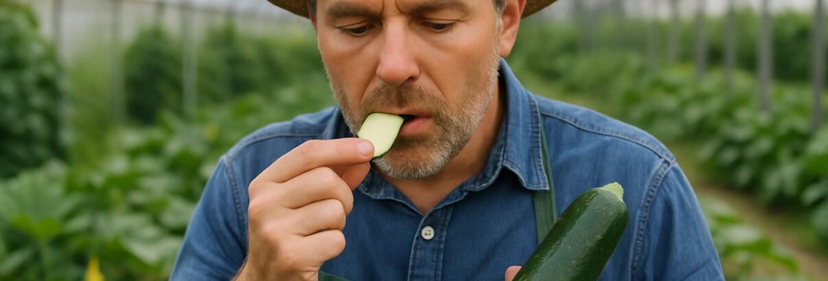 Pourquoi les maraîchers goûtent toujours un morceau de courgette crue avant de la cuisiner