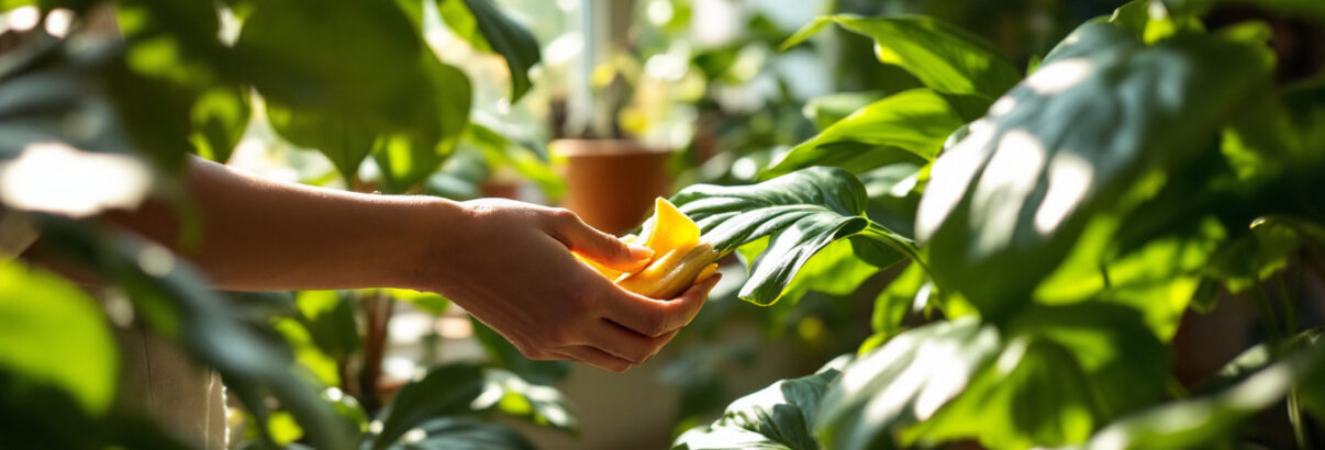 Mon voisin frotte toujours les feuilles de ses plantes d'intérieur avec une peau de banane et ce n'est pas pour les nettoyer