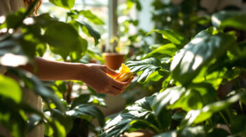 Mon voisin frotte toujours les feuilles de ses plantes d'intérieur avec une peau de banane et ce n'est pas pour les nettoyer