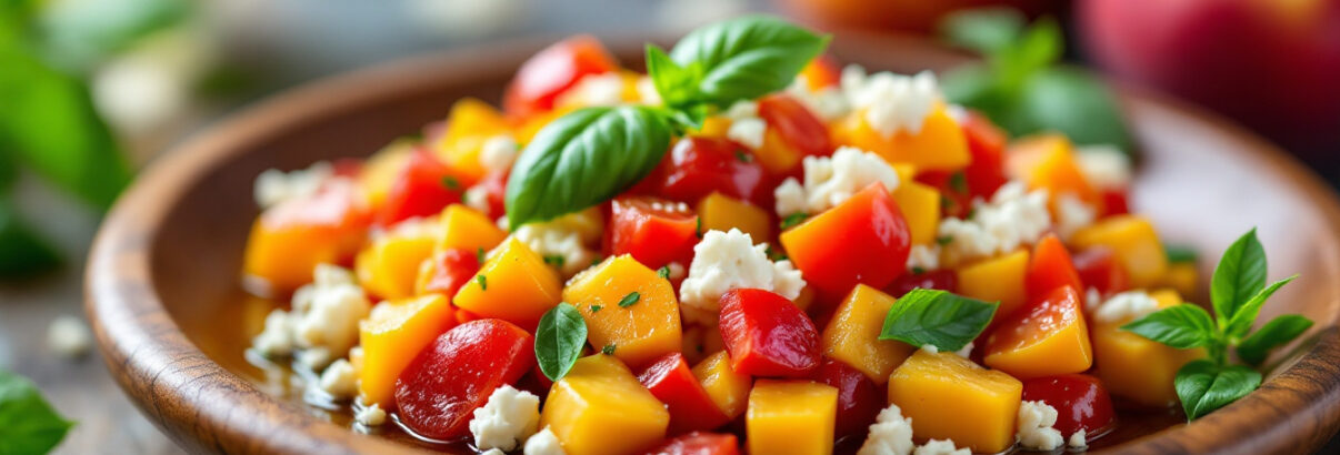 Tartare de tomates aux pêches et à la feta : le mariage improbable qui change tout