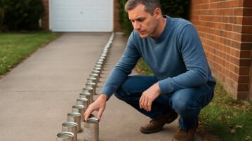 Mon voisin aligne des boîtes de conserve vides le long de son allée : voici pourquoi c'est une idée brillante
