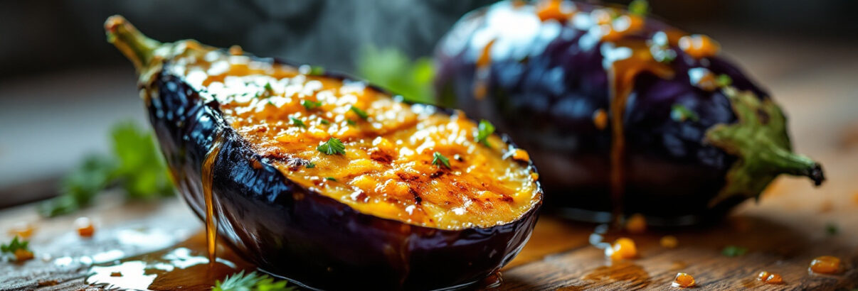 Aubergines rôties au miel : le plat qui fait oublier la ratatouille avec seulement deux aubergines et un four chaud