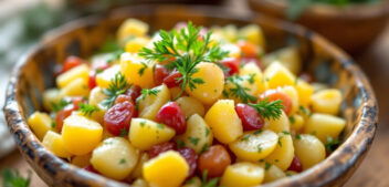 Cette salade de pommes de terre change complètement avec un ingrédient frais que l’on oublie souvent