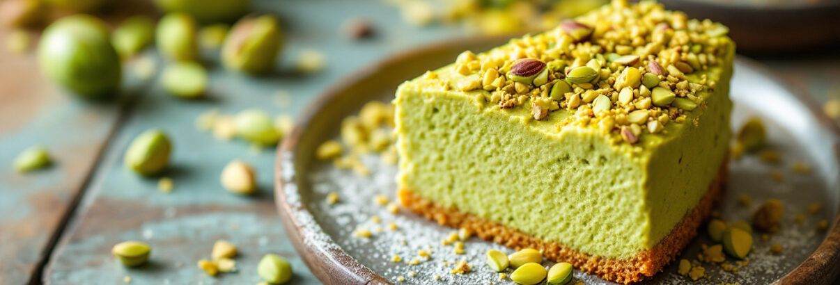 Gâteau Pistache Sans Cuisson : 3 Ingrédients et 5 Minutes Chrono