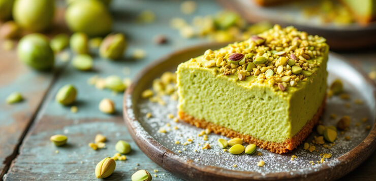 Oubliez les desserts compliqués : ce gâteau à la pistache sans cuisson se prépare avec seulement 3 ingrédients