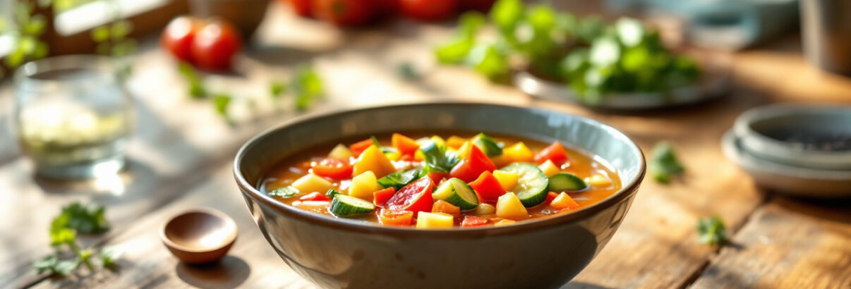 Soupe froide de légumes du jardin : pourquoi elle est bien meilleure le lendemain