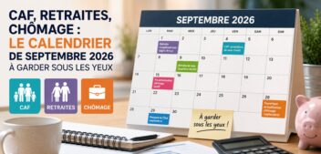 CAF, retraites, chômage : le calendrier de septembre 2026 à garder sous les yeux