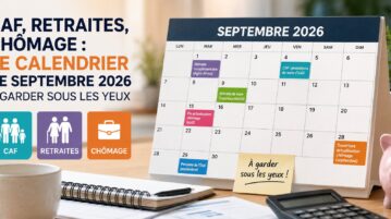 CAF, retraites, chômage : le calendrier de septembre 2026 à garder sous les yeux