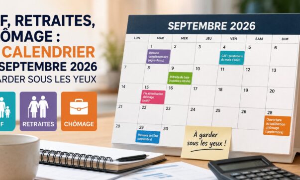 CAF, retraites, chômage : le calendrier de septembre 2026 à garder sous les yeux