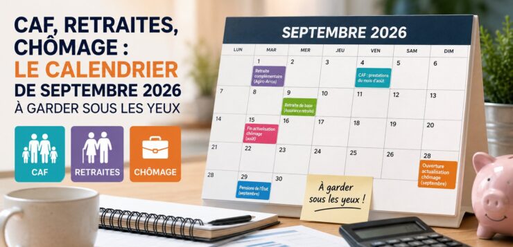 CAF, retraites, chômage : le calendrier de septembre 2026 à garder sous les yeux