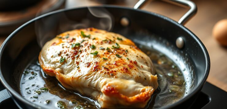 Poulet à la poêle : l’astuce de cuisinier pour ne plus jamais avoir de blancs secs