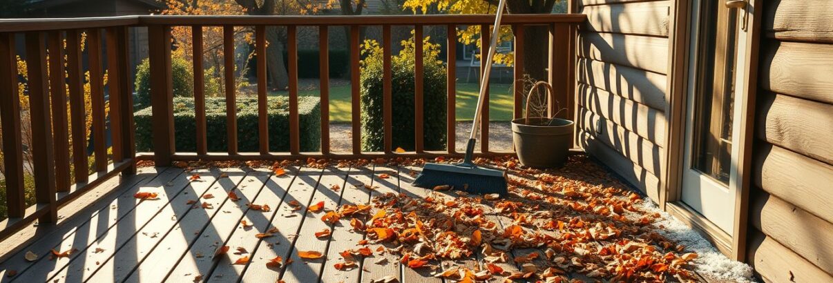 Terrasse en bois : nettoyer avant l'hiver ou attendre le printemps ?