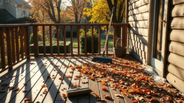 Terrasse en bois : nettoyer avant l'hiver ou attendre le printemps ?