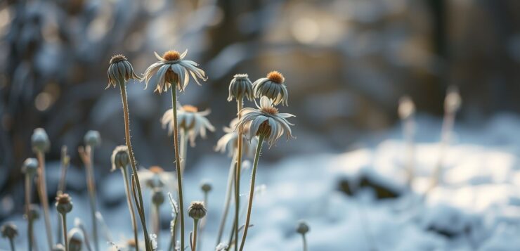 Ces fleurs fanées que vous vous apprêtez à couper méritent peut-être de rester en place tout l&rsquo;hiver